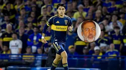 Zeballos durante un partido de Boca.