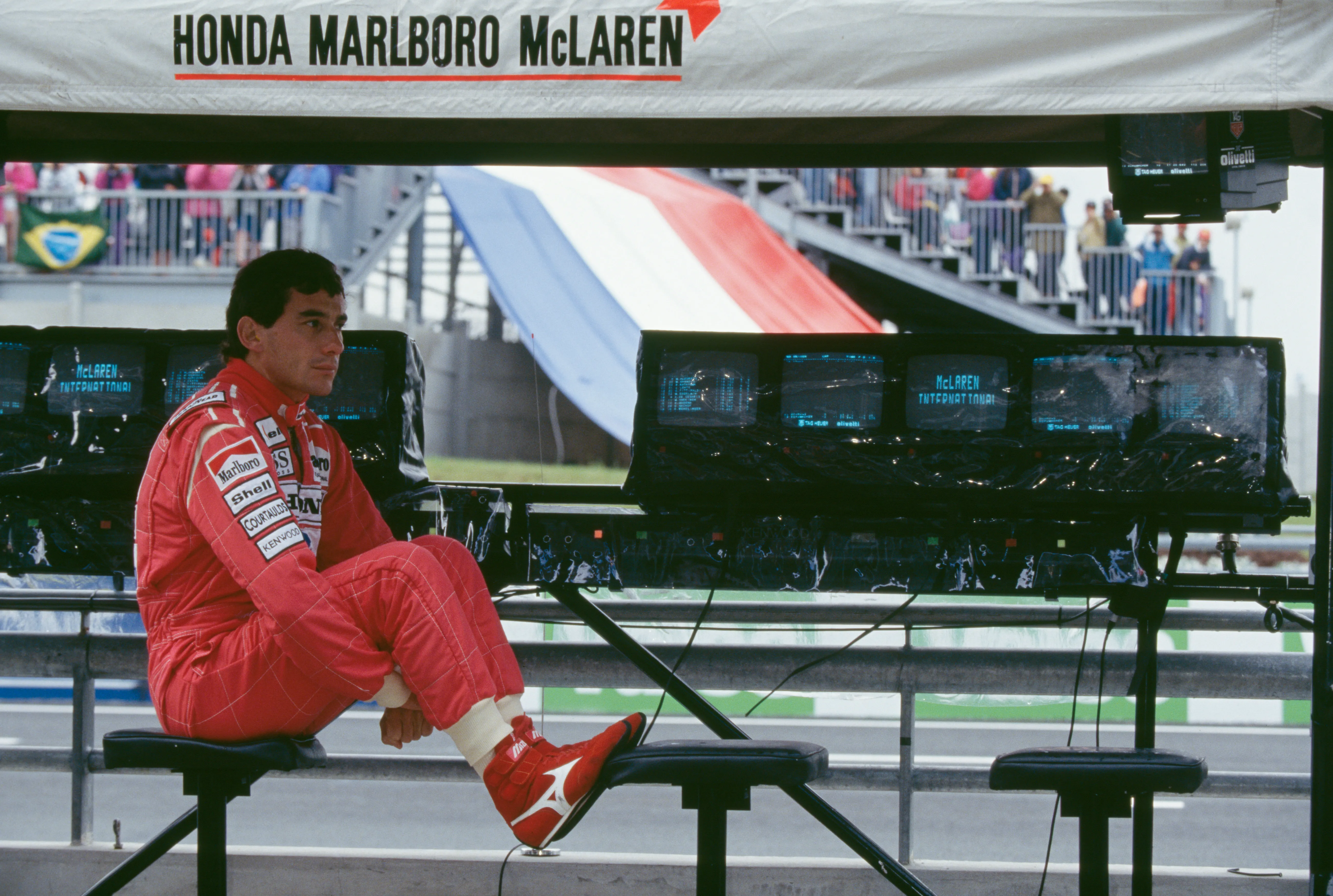 Ayrton Senna durante su etapa en McLaren, donde fue tricampeón mundial (Getty Images).