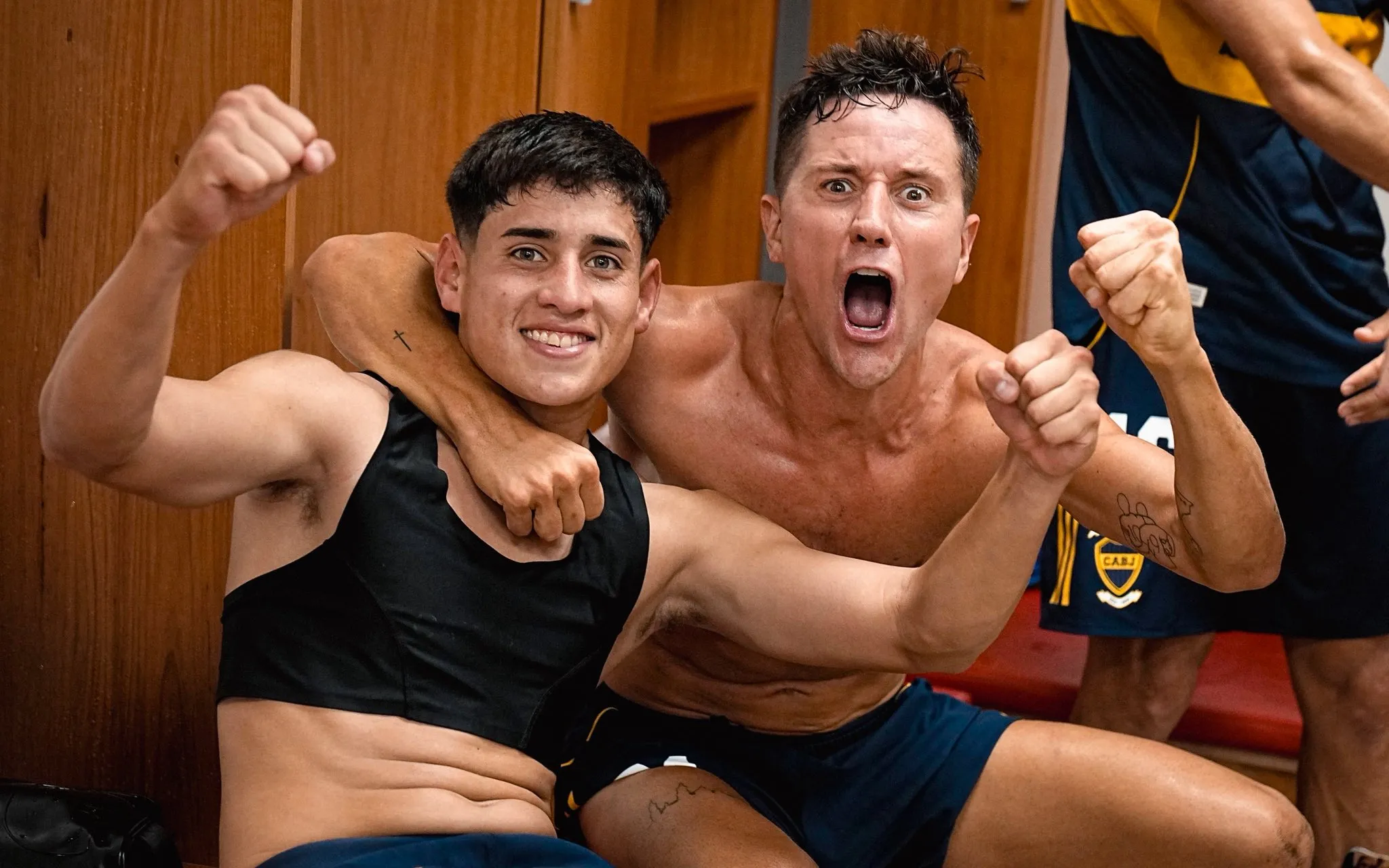 Tomás Aranda y Ander Herrera, dos generaciones que conviven en Boca.