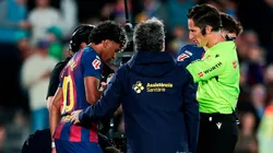 Lamine Yamal se retiró lesionado.