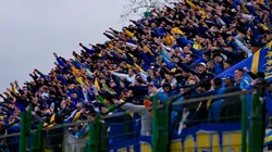 Los hinchas de Boca en el estadio de Defensa y Justicia.