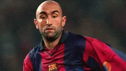 Abelardo Fernández con la camiseta de Barcelona
