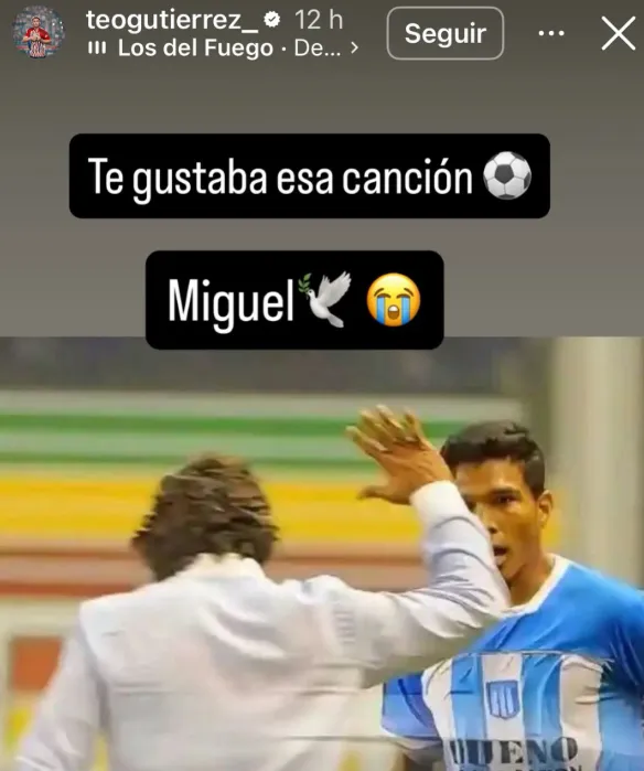 El posteo de Teo Gutiérrez tras el fallecimiento de Miguel Ángel Russo.