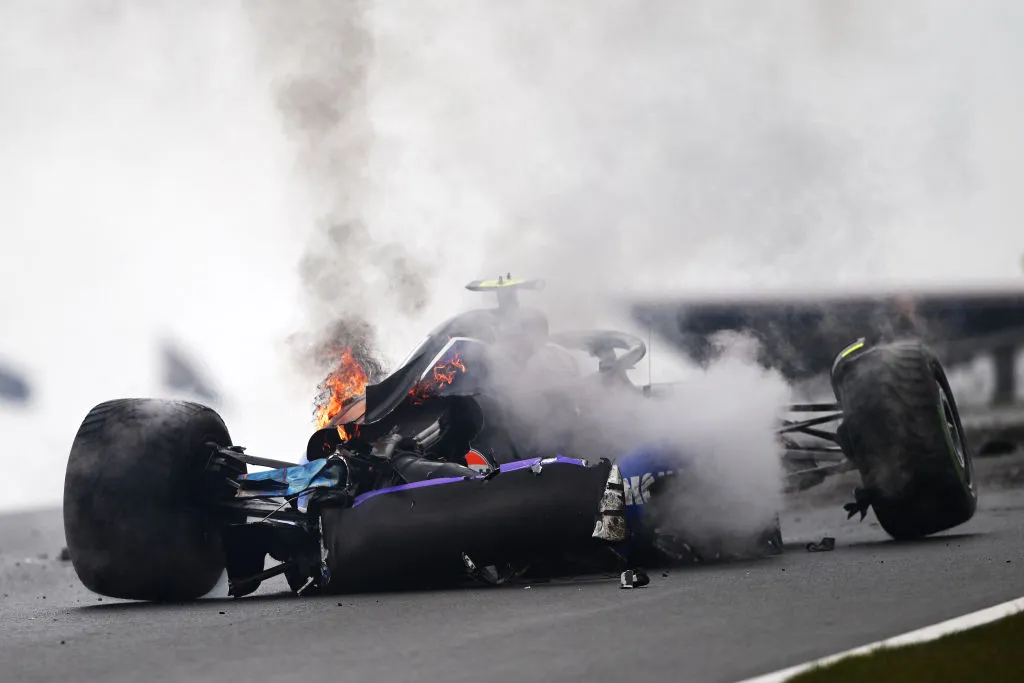 El accidente de Sargeant en el GP de Países Bajos 2024, la gota que derramó el vaso. (Getty)