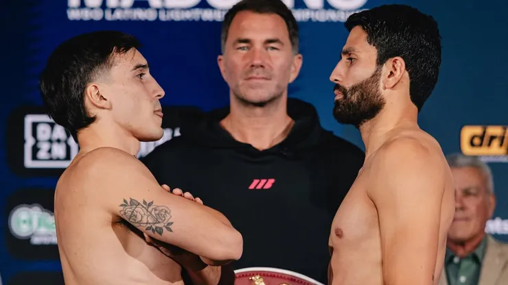 Alan "Veneno" Chaves y Miguel Madueño, en la previa de la pelea.