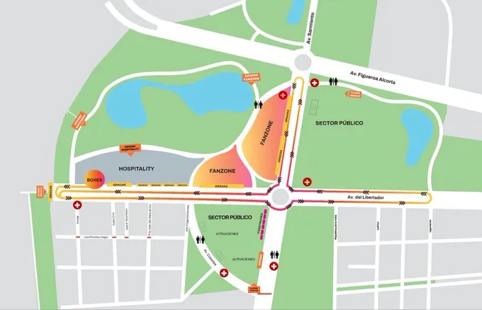 El mapa del Road Show de Colapinto (GCBA)