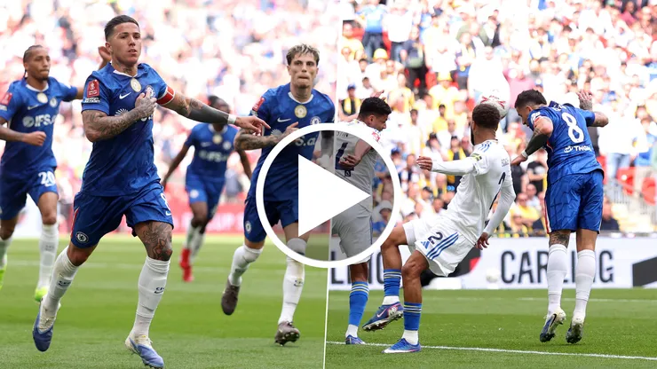 Enzo Fernández anotó el 1 a 0 del Chelsea contra el Leeds en la Semifinal de la FA Cup.