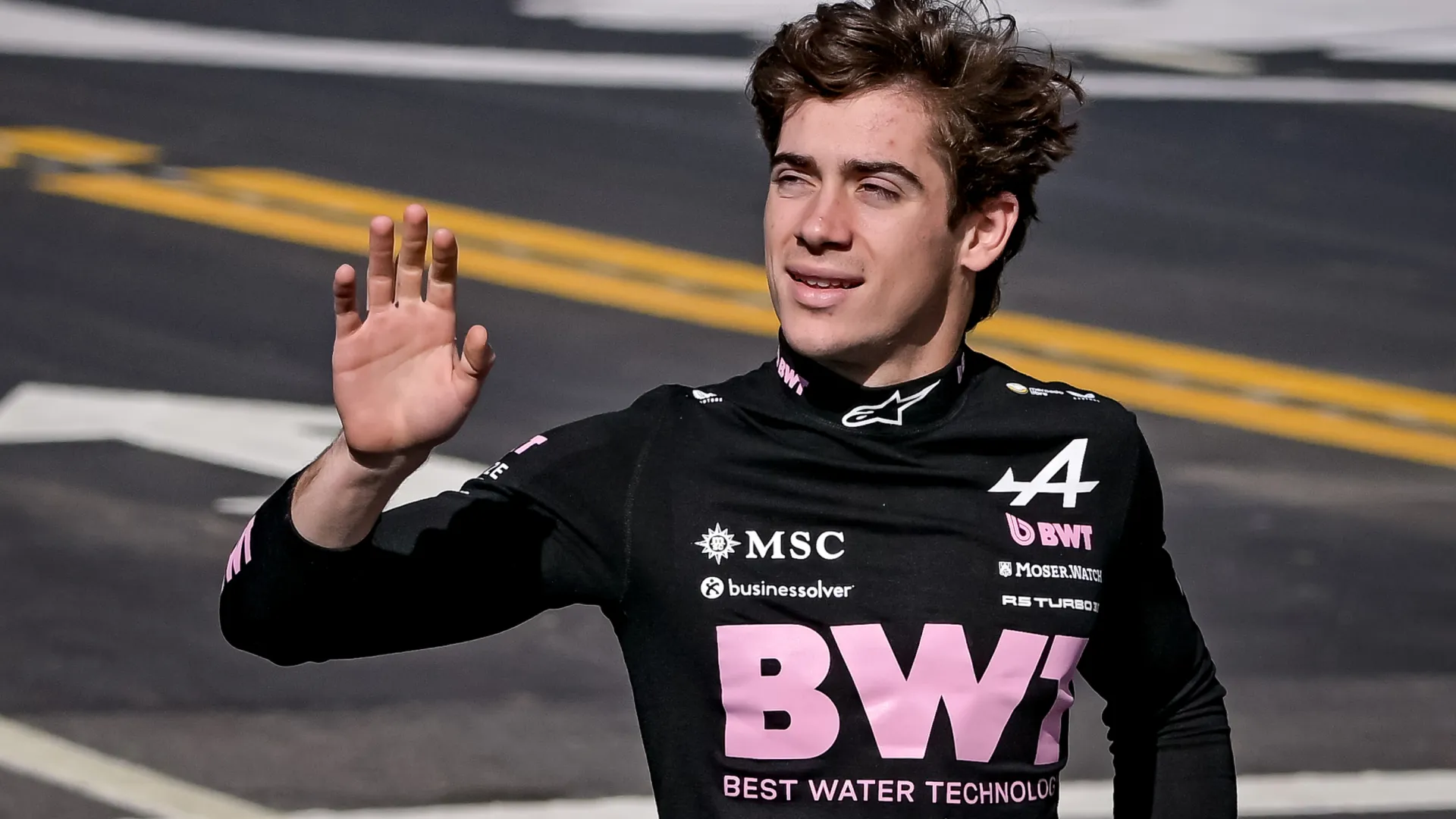 Franco Colapinto, piloto de Alpine en la Fórmula 1, en la exhibición de Buenos Aires. (Foto: Getty)