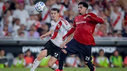 River está chocando con Independiente.