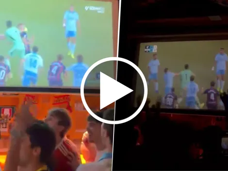 Los hinchas del Zaragoza celebraron la trompada de Esteban Andrada a Jorge Pulido