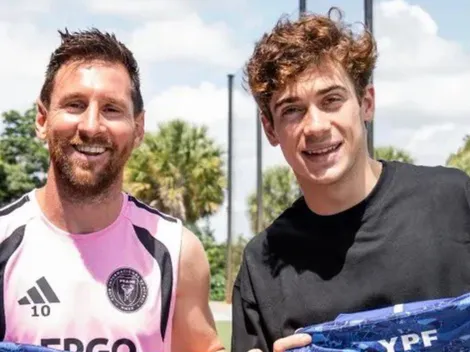 Colapinto, sorprendido con Messi: "Sabe mucho de F1"