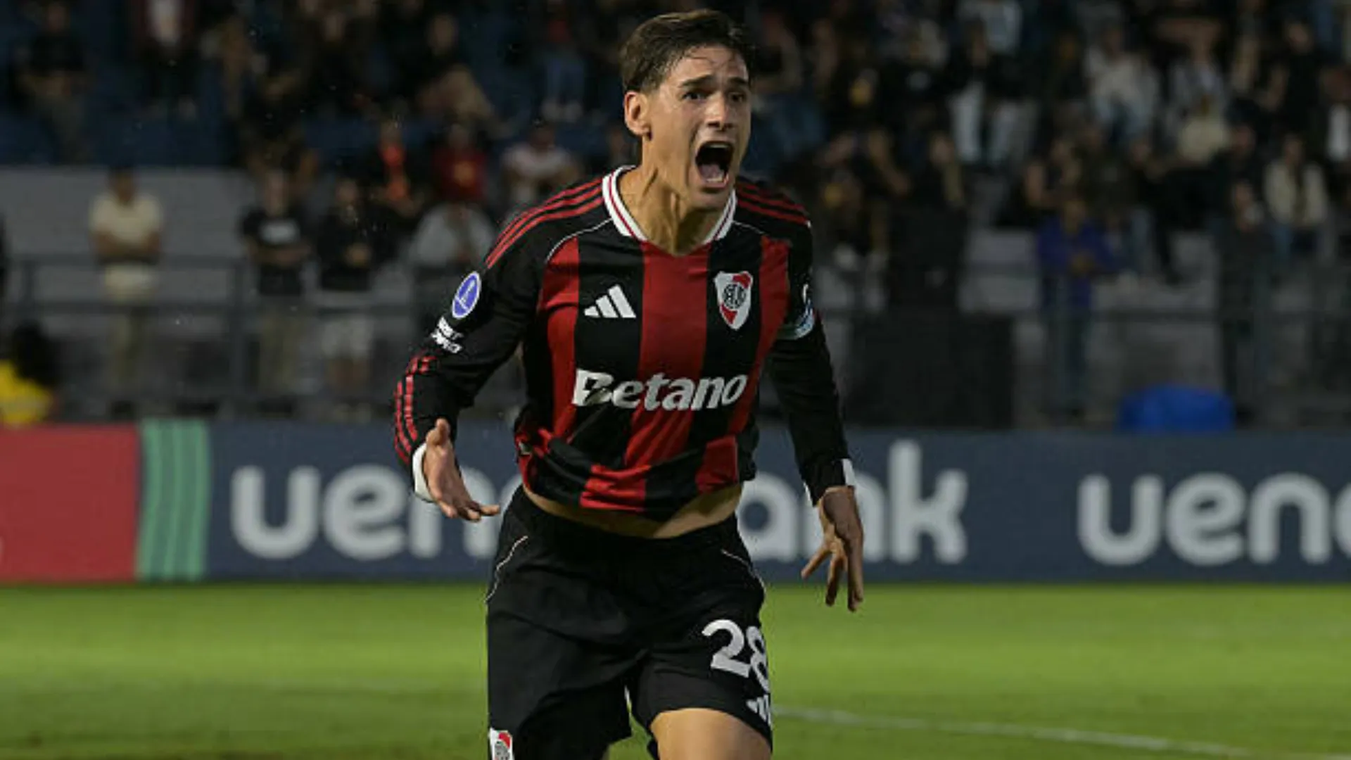 Lucas Martínez Quarta, autor del gol de River ante Bragantino.