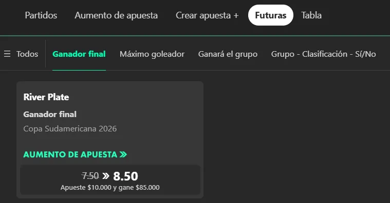 Tomada de bet365 el 07/05/2026