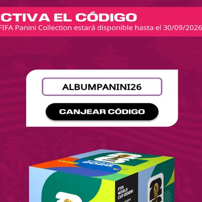 Todos los códigos del Álbum Virtual PANINI del Mundial 2026 para sobres gratis: cuáles son y cómo canjearlos