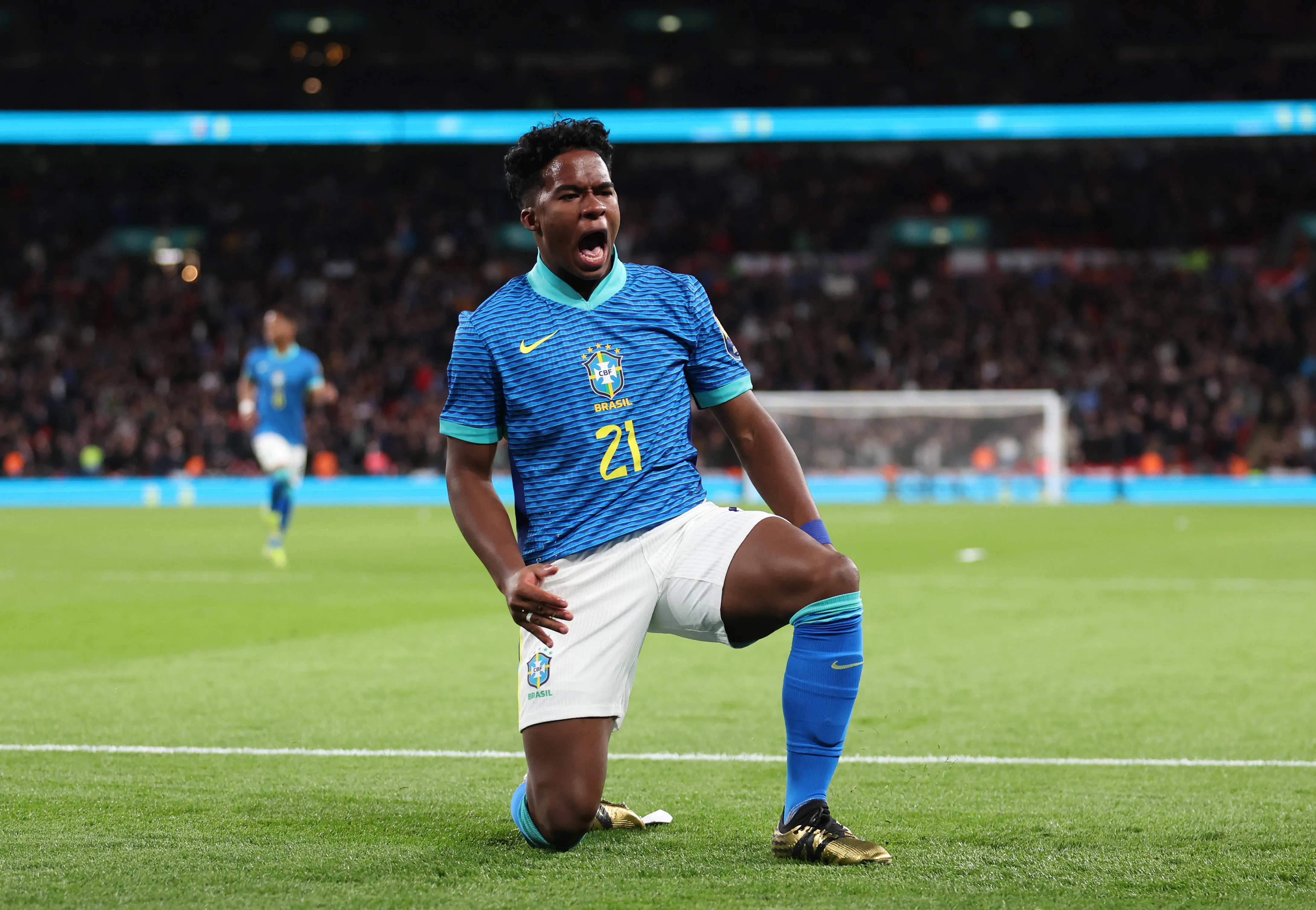 Endrick con la Selección de Brasil. (Getty Images)