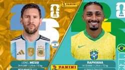 Messi y Raphinha, dos de las figuritas más buscadas del álbum.