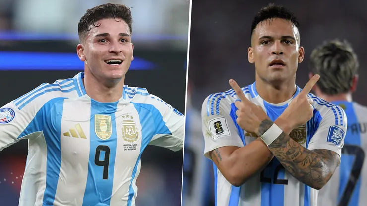 Lautaro Martínez tiene la misma cantidad de goles que Julián Alvarez en la temporada, pero con 12 partidos jugados menos.
