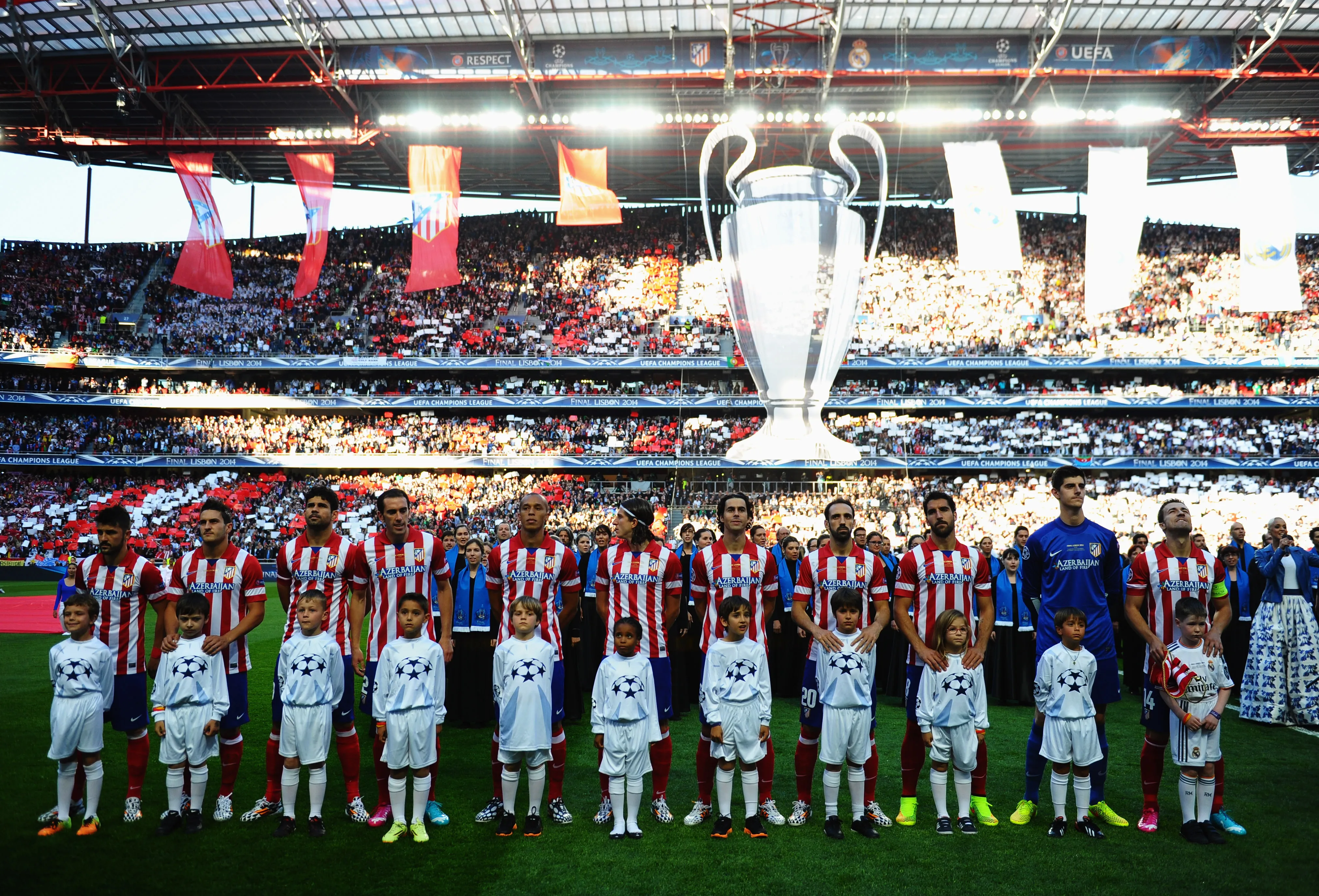 El Atlético de Madrid de Diego Simeone en la Final de la Champions League 2013/2014.
