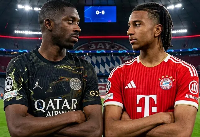 PSG de negro, Bayern de rojo
