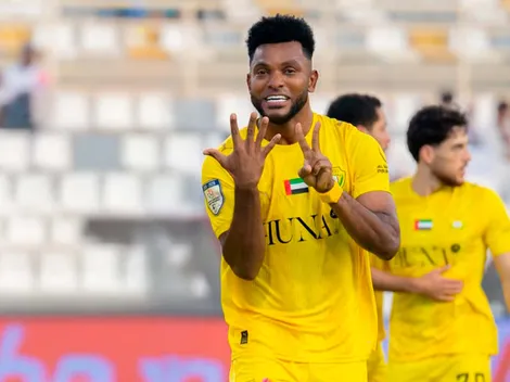 Mientras River lamenta la falta de gol, el buen momento de Miguel Borja en Emiratos Árabes Unidos