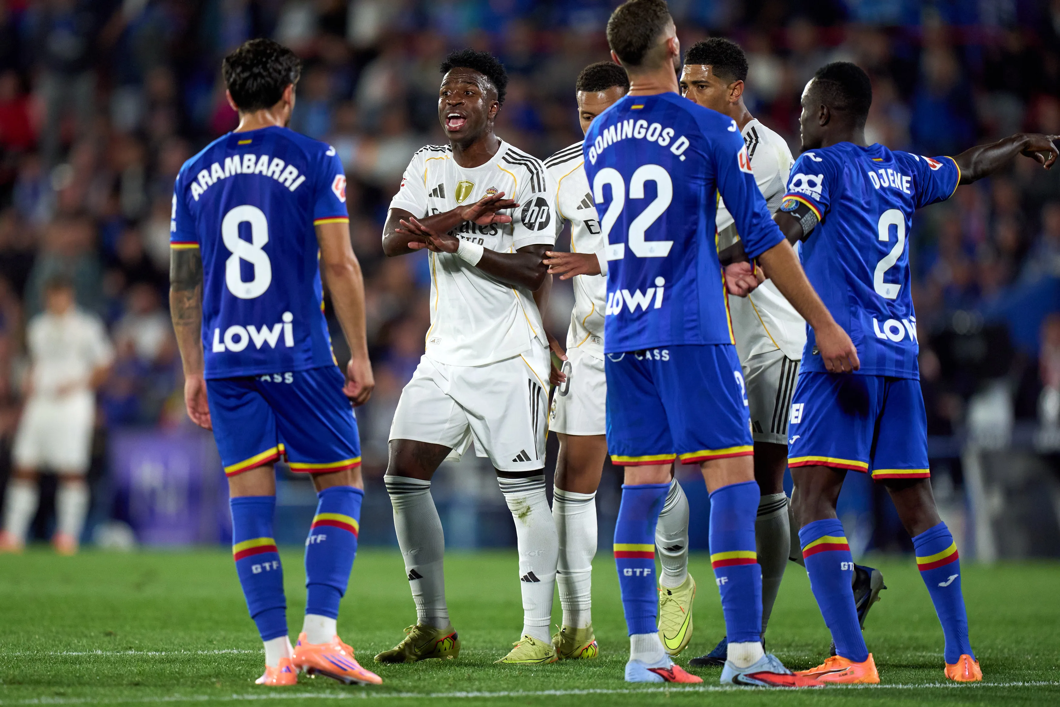 Mauro Arambarri contra el Real Madrid, el pasado 19 de octubre del 2025. Getty Images.