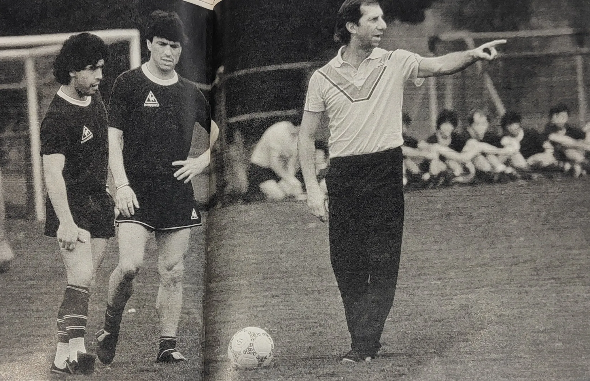 Tres protagonistas de la historia: Maradona, Passarella y Bilardo. Archivo.