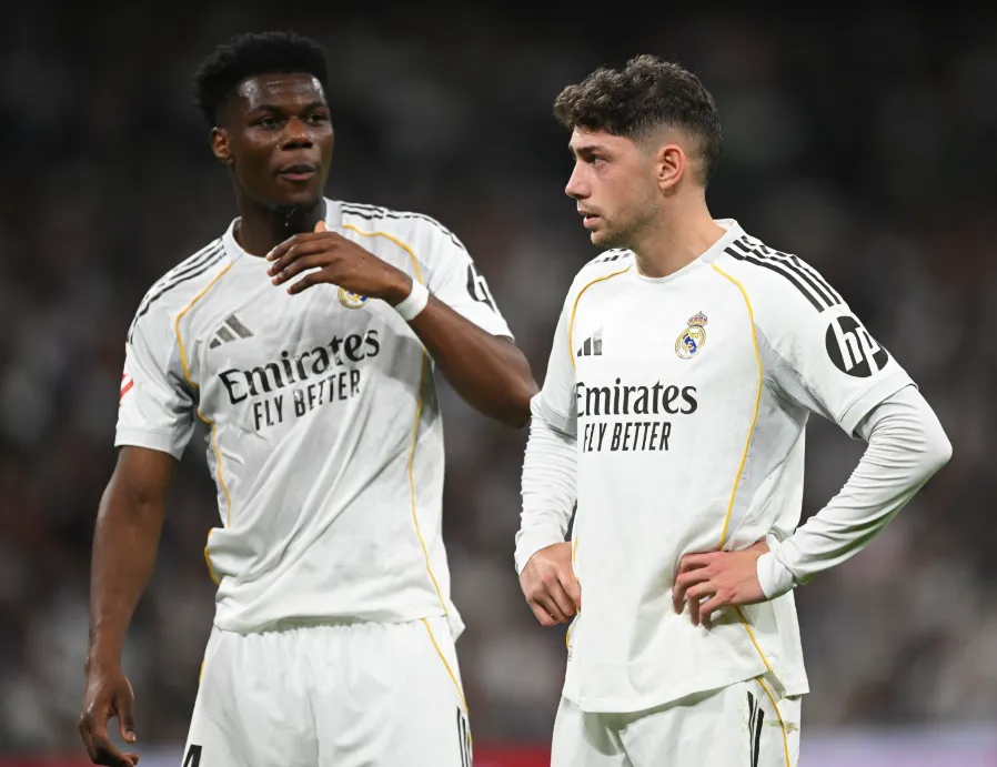 Federico Valverde y Aurelien Tchouaméni, en Real Madrid. (Getty Images)