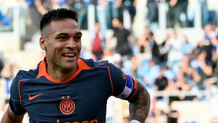 Lautaro Martínez celebra su gol ante Lazio.