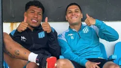 Roger Martínez y Juanfer Quintero, en su etapa en Racing.