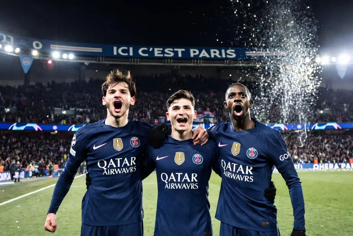 El tridente que sueña Luis Enrique: Khvicha Kvaratskhelia, Julián Alvarez y Ousmane Dembélé.
