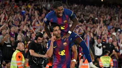 Barcelona celebra sus goles ante Real Madrid.