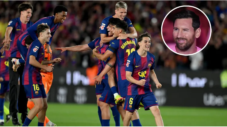 Messi le mandó sus felicitaciones al Barcelona tras ser campeón.