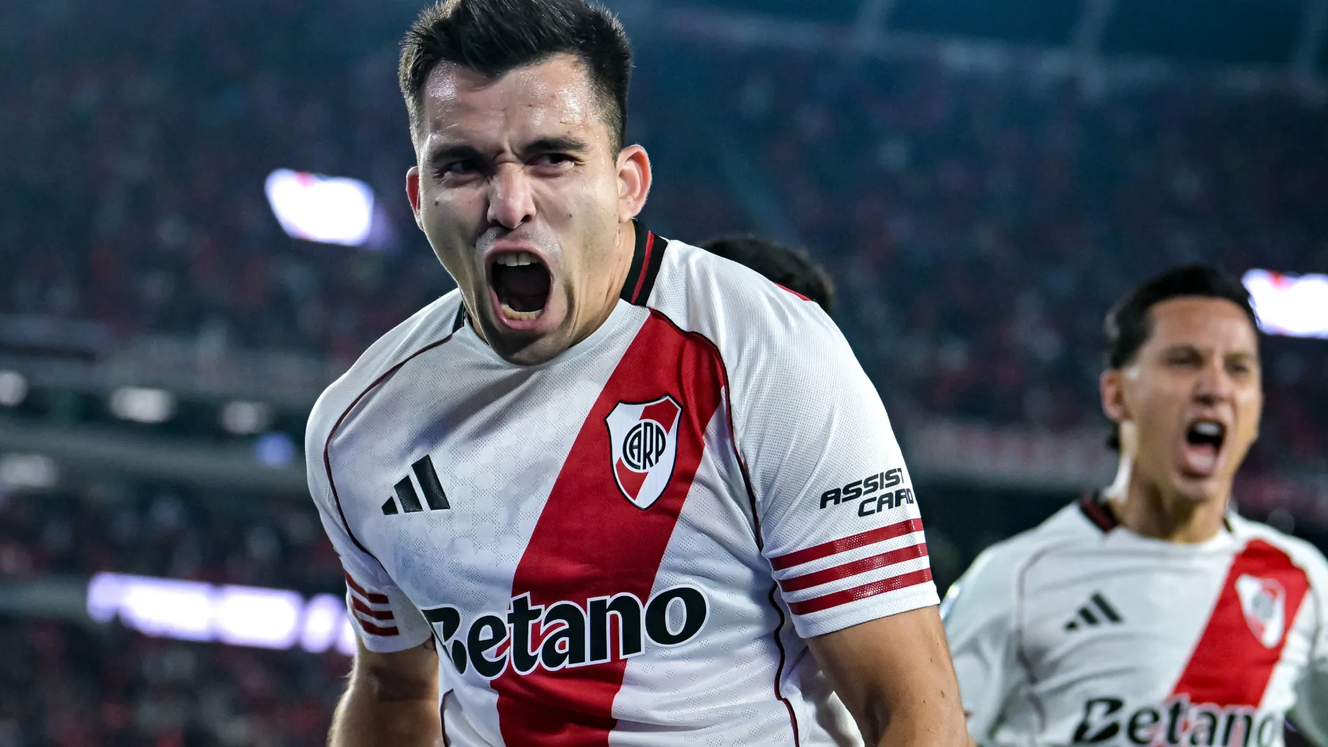 Marcos Acuña, autor de un gol de River ante San Lorenzo. (Foto: Getty).