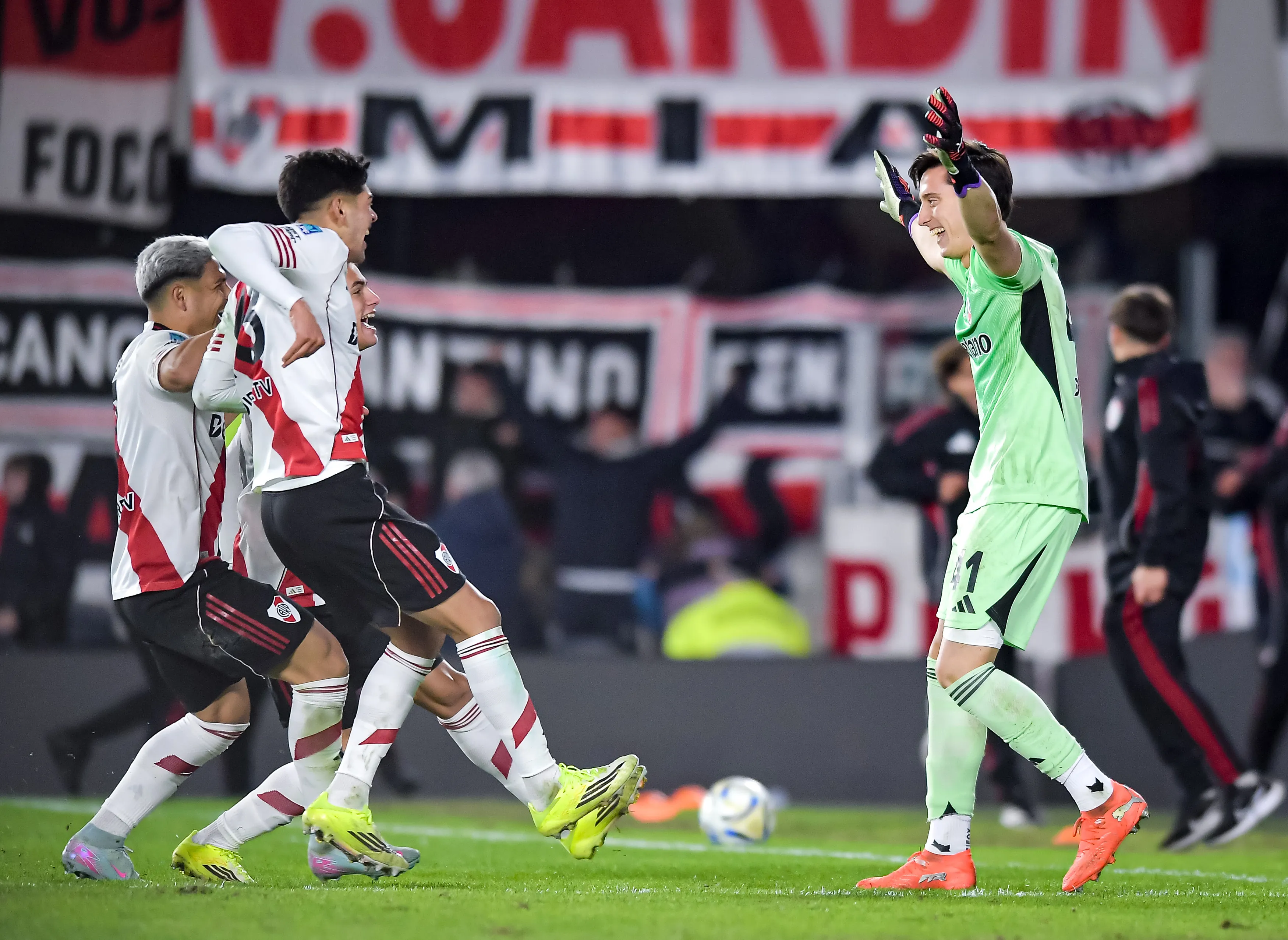 Santiago Beltrán, el héroe de River ante San Lorenzo. (Foto: Getty).