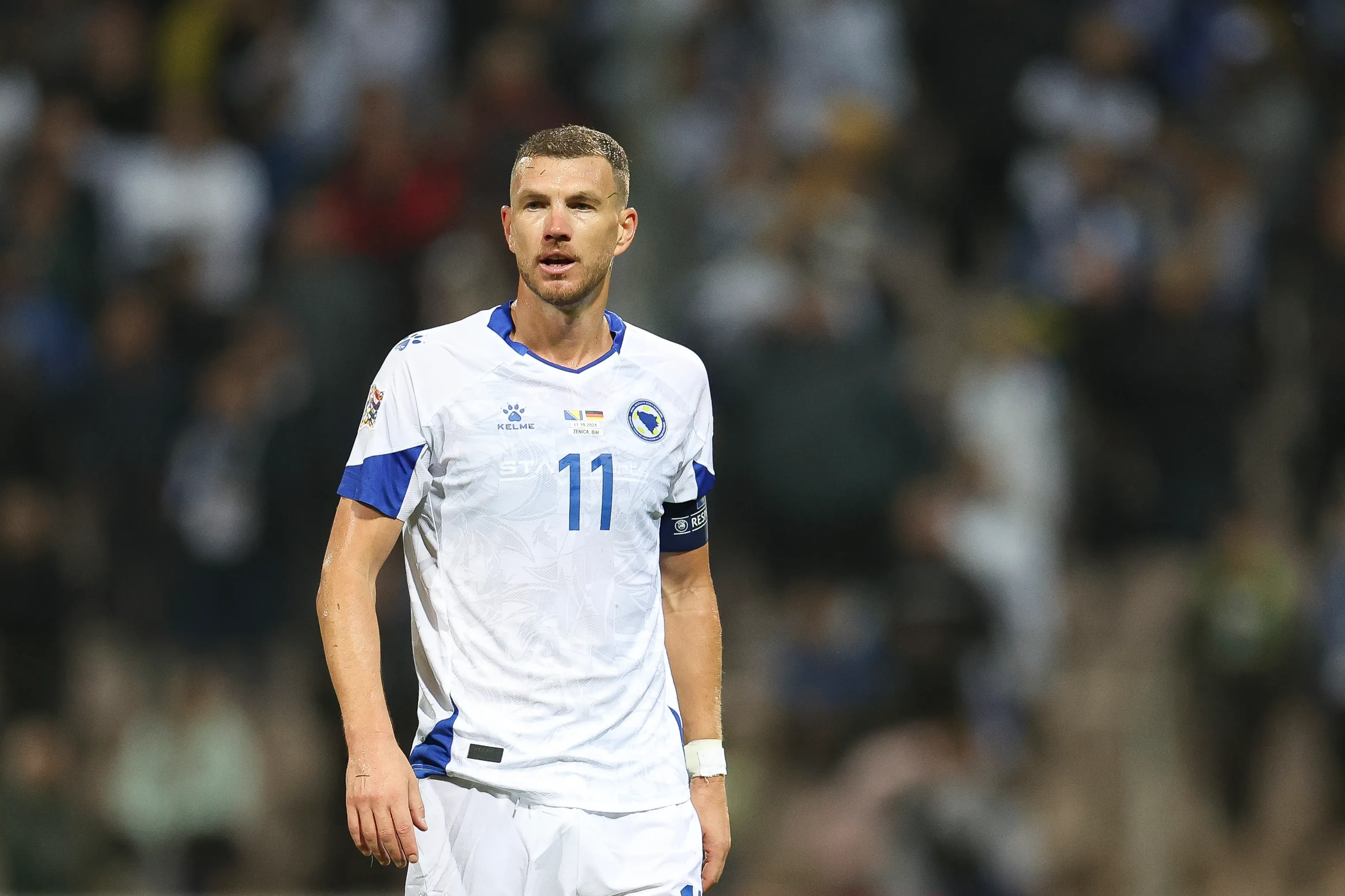 Edin Dzeko, máxima figura de la Selección de Bosnia y Herzegovina. (Getty Images)