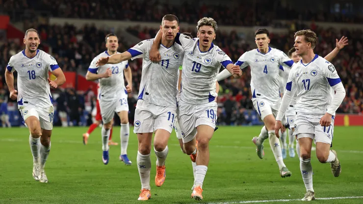 Los futbolistas de la Selección de Bosnia y Herzegovina.