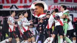 El Diablito Echeverri no quedó afuera de los festejos del triunfo de River a San Lorenzo.