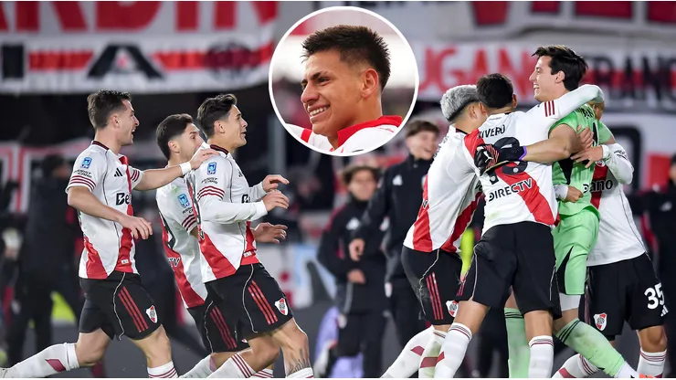 El Diablito Echeverri no quedó afuera de los festejos del triunfo de River a San Lorenzo.