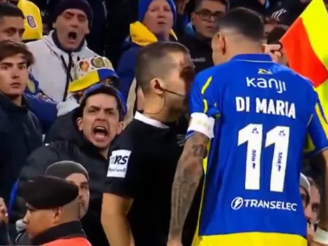 Ángel Di María le gritó un gol en la cara al juez de línea ante Racing