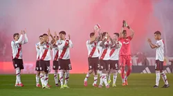 Los titulares de River frente a Gimnasia.