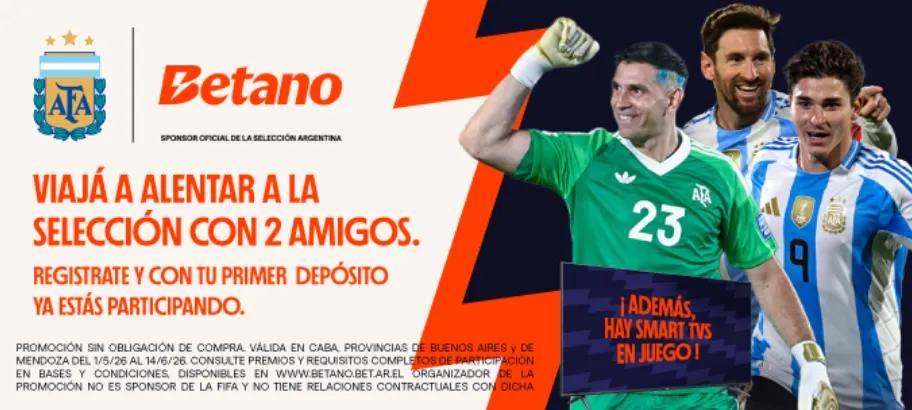 Captura realizada desde la web de Betano