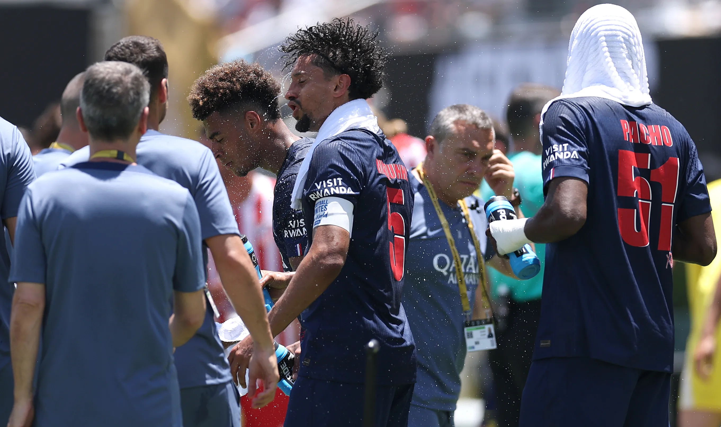 El calor de junio en EEUU se sufrió en el Mundial de Clubes 2025 (Getty)