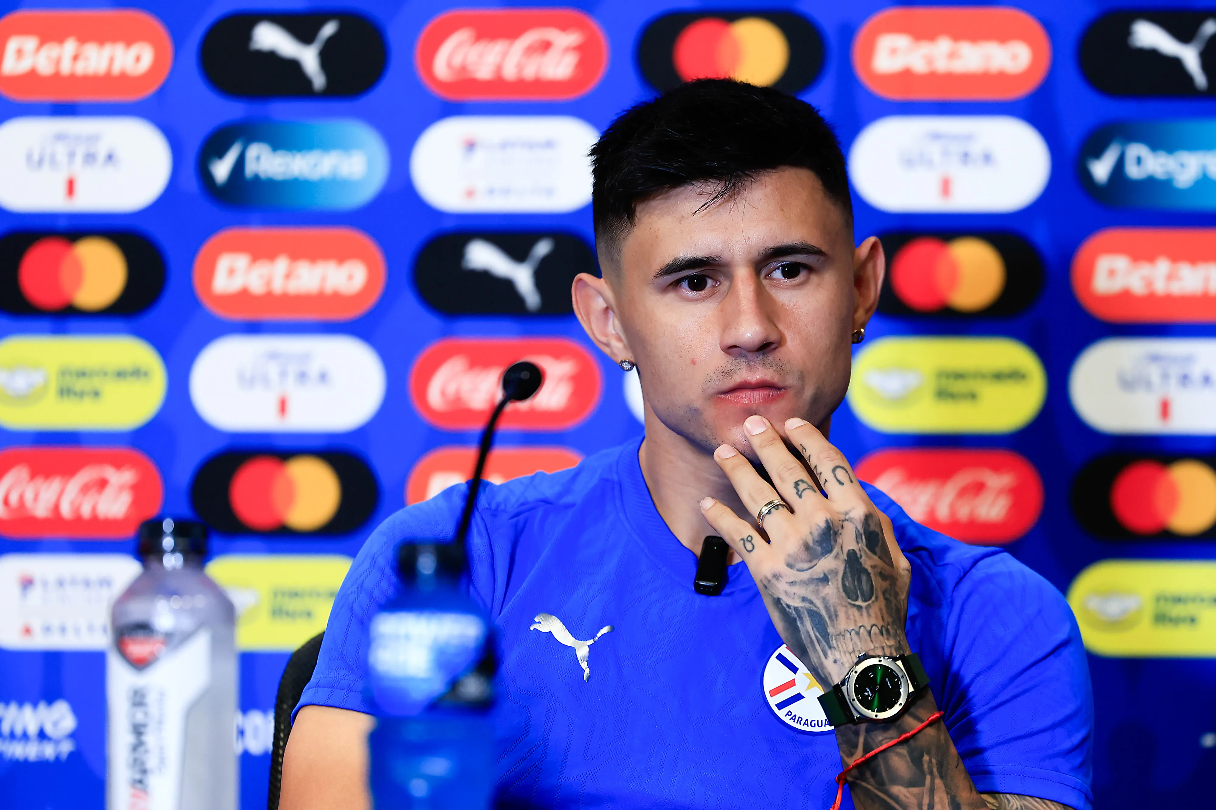 Adam Bareiro, en la Selección de Paraguay. (Getty Images)
