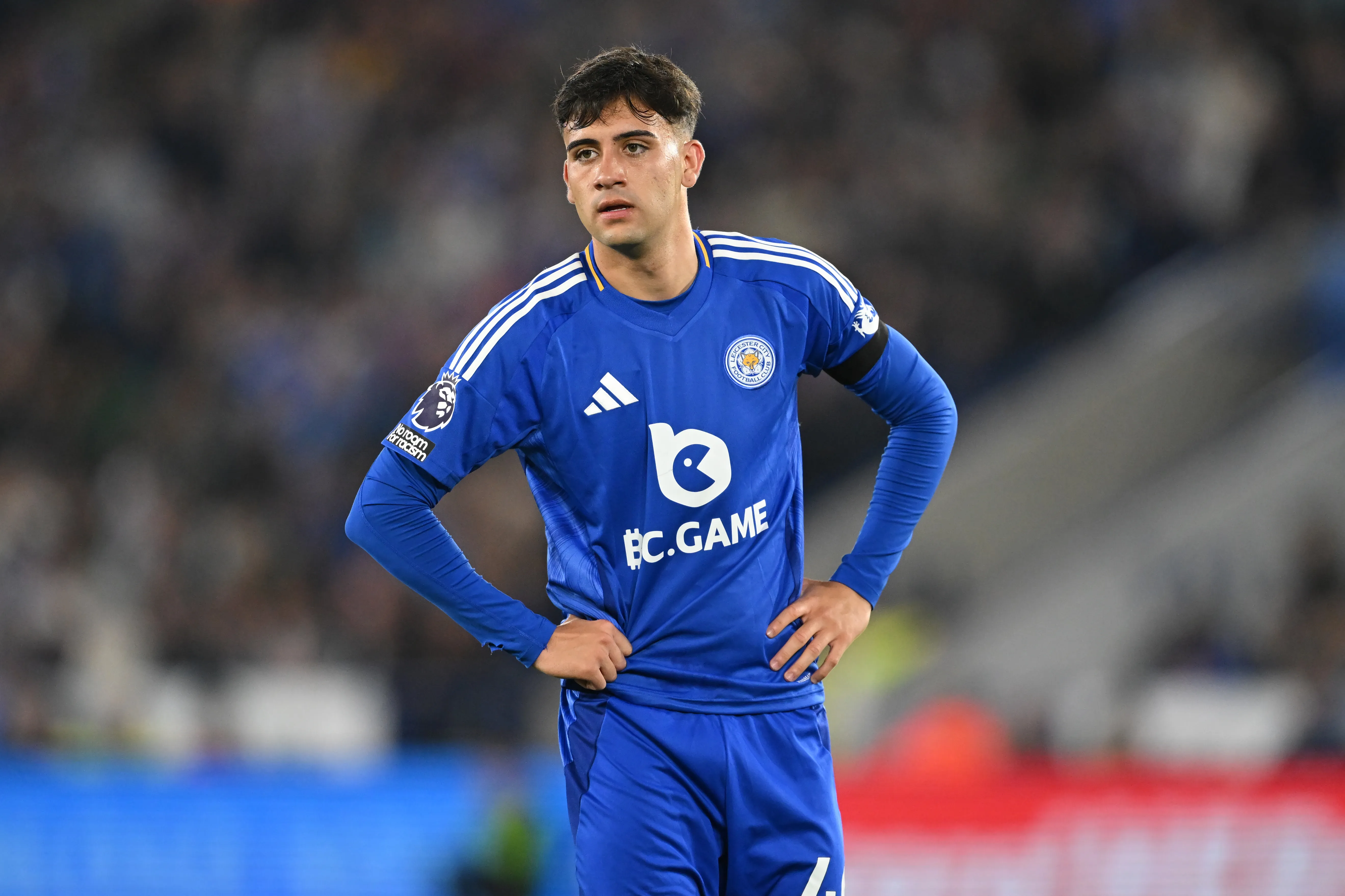 Facundo Buonanotte, en su estadía en Leicester City. (Getty Images)