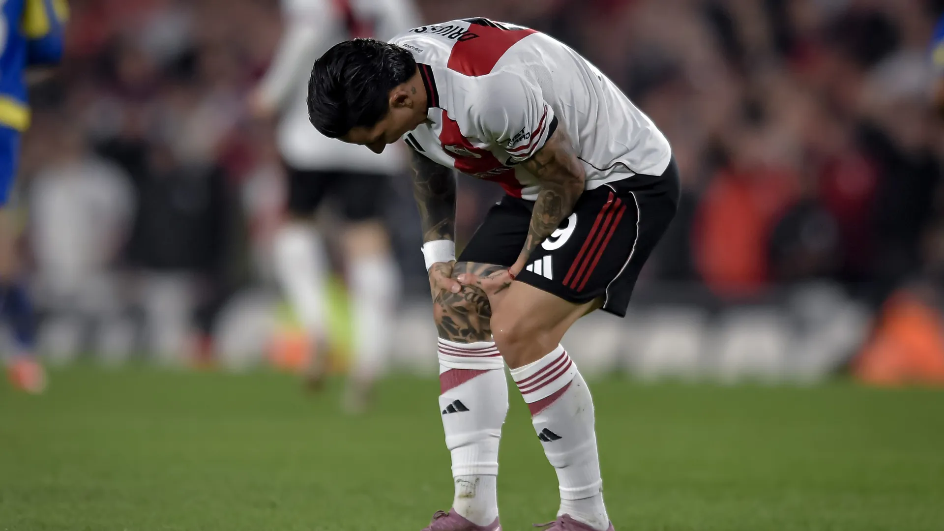 Sebastián Driussi, se lesionó en River vs. Rosario Central. (Foto: Getty).