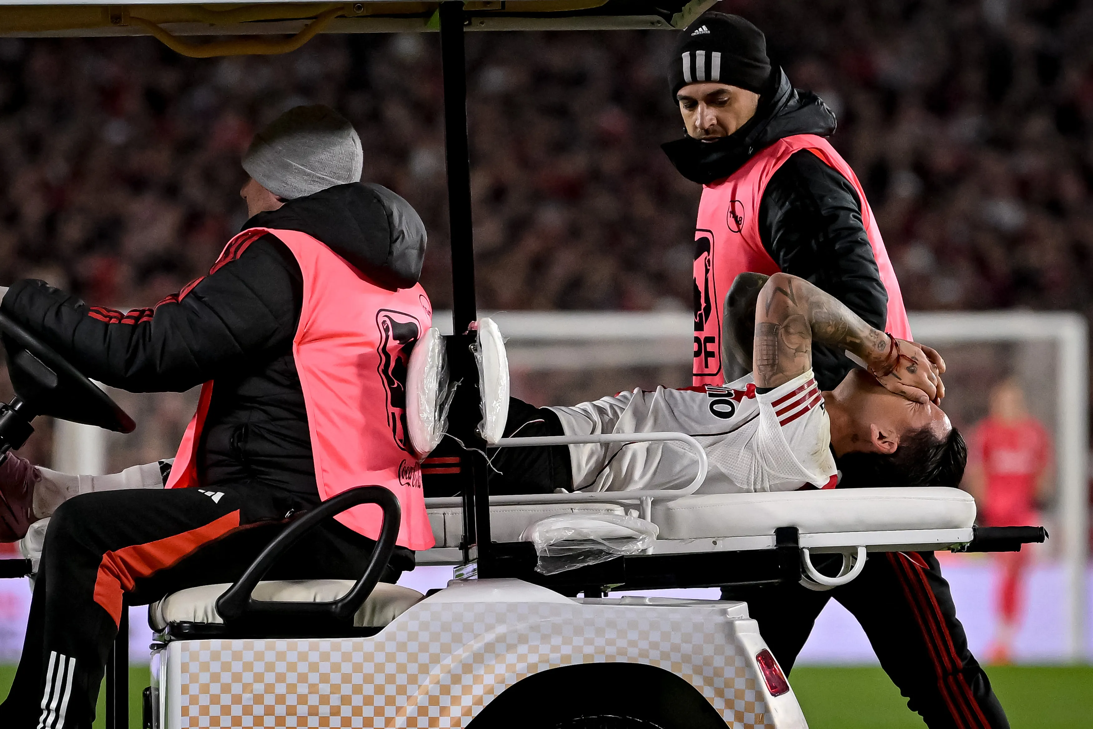 Sebastián Driussi, se lesionó en River vs. Rosario Central. (Getty Images)