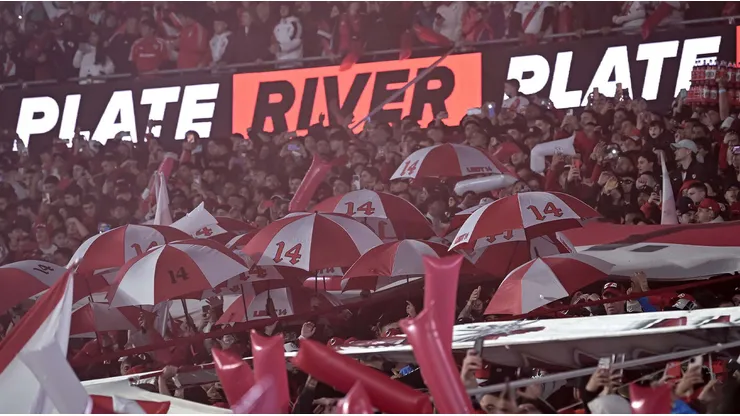Los hinchas de River en el duelo ante Rosario Central.