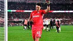 Santiago Beltrán celebra la clasificación de River a la final.
