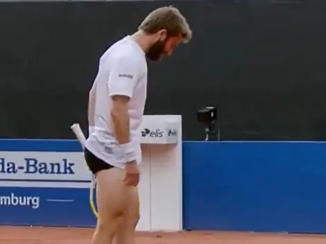 Nuevo papelón de Moutet: perdió un punto en el ATP 500 de Hamburgo y se bajó los pantalones