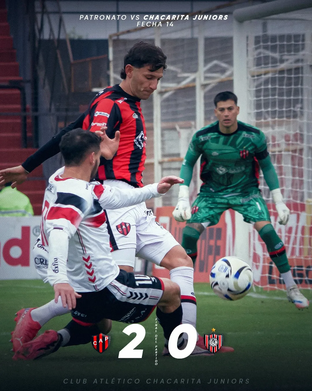 Patronato venció 2 a 0 a Chacarita. (Foto: Prensa Chacarita).